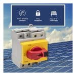 DC izolátor s uzamykacou funkciou | Hlavný vypínač| 1200V | 32A | 8kV | 4P - predný pohľad