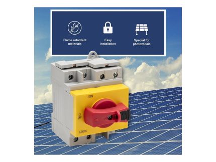DC izolátor s uzamykacou funkciou | Hlavný vypínač| 1200V | 32A | 8kV | 4P - predný pohľad
