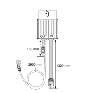 Fotovoltický optimizér Huawei MERC-1100W-P Long Cable pre 2 panely - predný pohľad