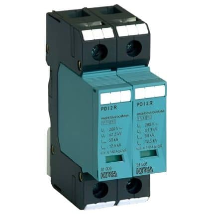 Zvodič prepätia AC T2 Kiwa 82.002 2P 280V/40kA - predný pohľad