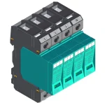 Zvodič prepätia AC T2 Kiwa 82.004 4P 280V/40kA - predný pohľad