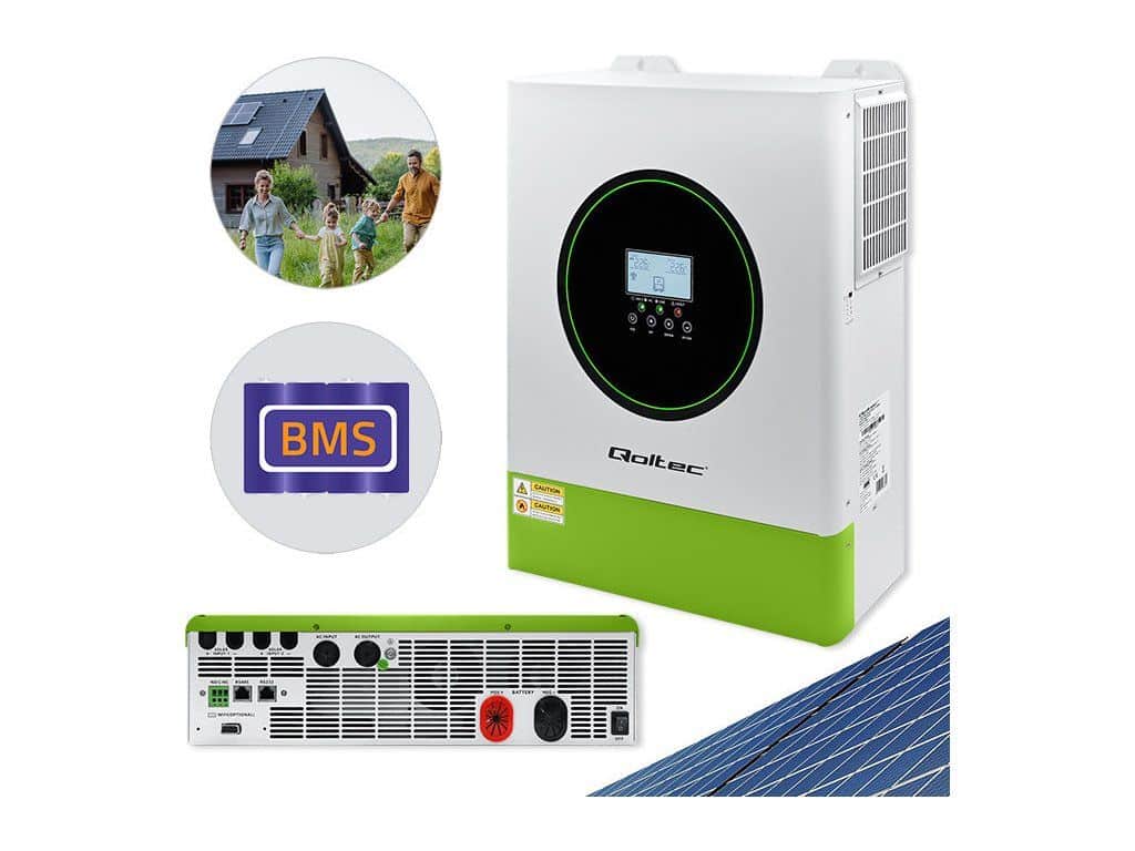 Hybridný off-grid solárny menič Qoltec 11000W | 160A | 48V | MPPT | BMS - 5