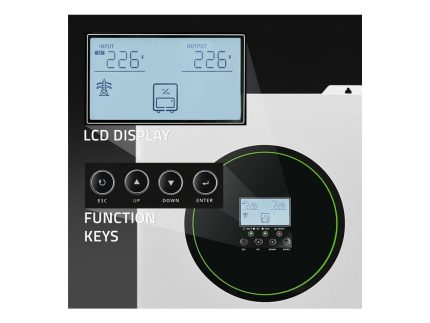Hybridný off-grid solárny menič Qoltec 11000W | 160A | 48V | MPPT | BMS - 6