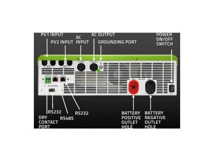Hybridný off-grid solárny menič Qoltec 11000W | 160A | 48V | MPPT | BMS - 7