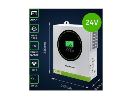 Hybridný solárny invertor mimo siete 3500 kW | 100A | 24V | MPPT | Sine | Možnosť Wi-Fi | Faktor výkonu 1,0 - parametre