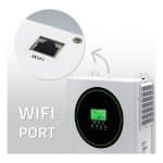 Hybridný solárny invertor mimo siete 3500 kW | 100A | 24V | MPPT | Sine | Možnosť Wi-Fi | Faktor výkonu 1,0 - wifi port