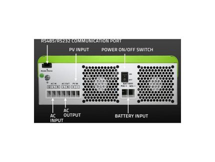 Hybridný solárny invertor mimo siete 6200W | 120A | 48V | MPPT | BMS | Sine | Možnosť Wi-Fi | Faktor výkonu 1,0 - pripojenia