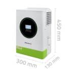 Hybridný solárny invertor mimo siete 6200W | 120A | 48V | MPPT | BMS | Sine | Možnosť Wi-Fi | Faktor výkonu 1,0 - rozmery