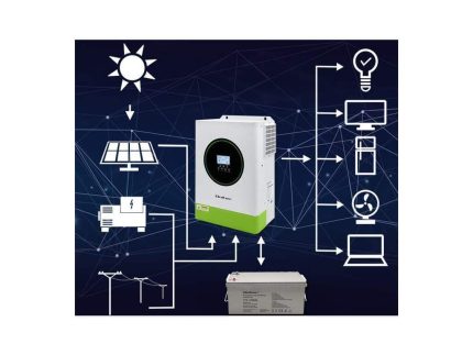 Hybridný solárny invertor mimo siete 6200W | 120A | 48V | MPPT | BMS | Sine | Možnosť Wi-Fi | Faktor výkonu 1,0 - schéma