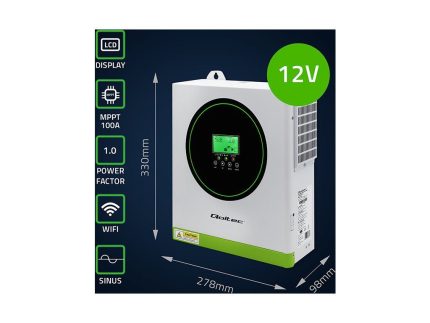 Hybridný solárny off-grid menič 1500 W | 12 V | 100 A MPPT | čistý sínus | WiFi - parametre