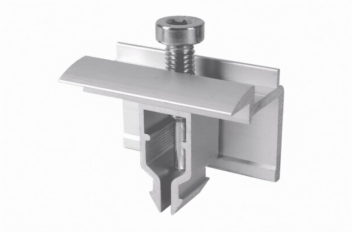Koncová montážna svorka 30 mm KLIK pre FV panely Koncová montážna svorka 30 mm KLIK pre FV panely