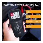 Qoltec digitálny tester batérií 3v1 s LCD| 6V | 12V | 24V | 30Ah - 200Ah České menu - info