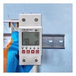 Relé 63A na DIN lištu s elektromerom Qoltec | Časovač | Tuya | Wi-Fi | LED dióda - montáž