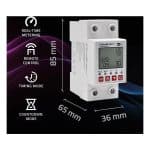 Relé 63A na DIN lištu s elektromerom Qoltec | Časovač | Tuya | Wi-Fi | LED dióda - parametre