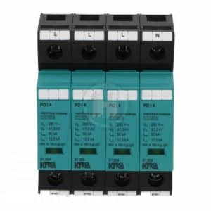 Zvodič prepätia AC T1+T2 Kiwa 81.004 4P 280V/12,5kA - s predu