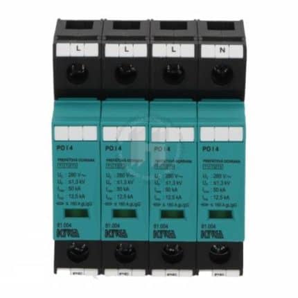 Zvodič prepätia AC T1+T2 Kiwa 81.004 4P 280V/12,5kA - s predu