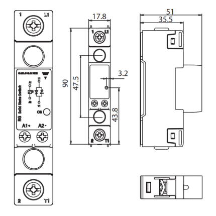Polovodičové relé SSR 600VAC 20A pre Wattrouter - schéma