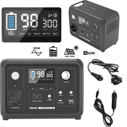 Prenosná elektráreň Travel Powerbox 600 | 256 Wh |300 W| LiFePO4 | MPPT - komplet