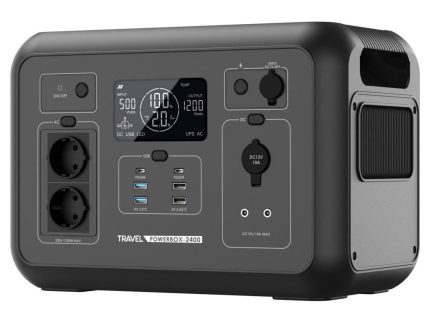 Prenosná elektráreň Volt Polska TRAVEL POWERBOX 2400 1200 W / 1008 Wh - bočný pohľad