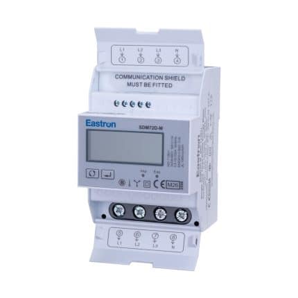 Trojfázový elektromer Eastron SDM72-DM MID Modbus 100 A - predný pohľad