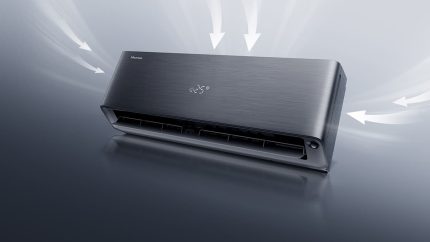 klimatizácia Hisense energy pro x čierna prúdenie vzduchu