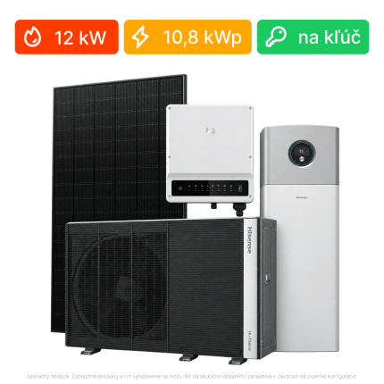 Tepelné čerpadlo Hisense 12 kW + fotovoltika 10,8 kWp na kľúč