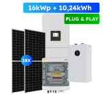 16kWh Deye batéria a 10,80kWp PlugPlay fotovoltaický set hybrid Deye