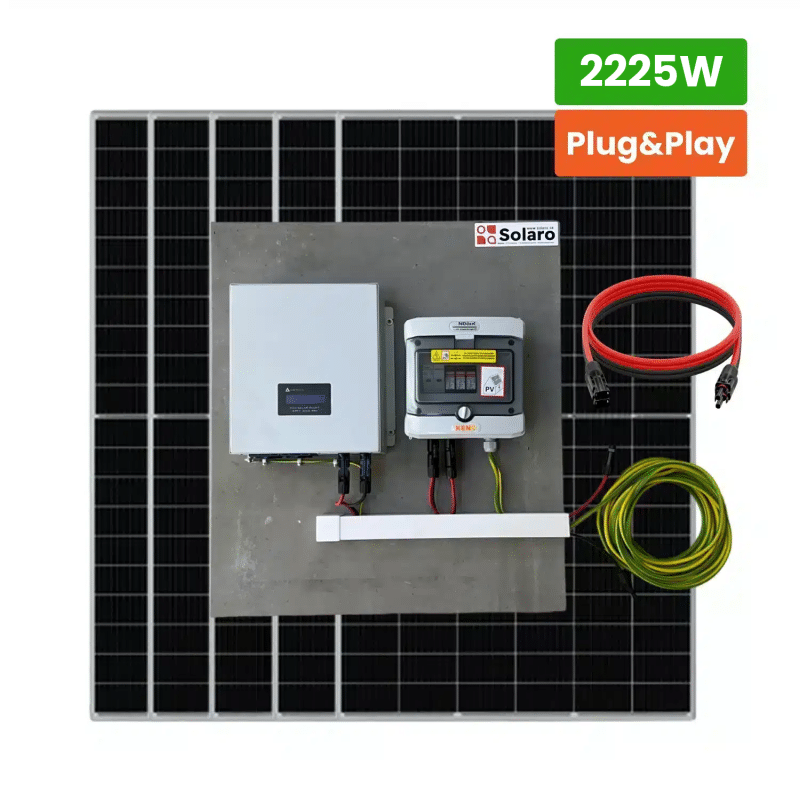 Systém pre ohrev vody 2225W - fotovoltický ohrev bojlera (TUV)