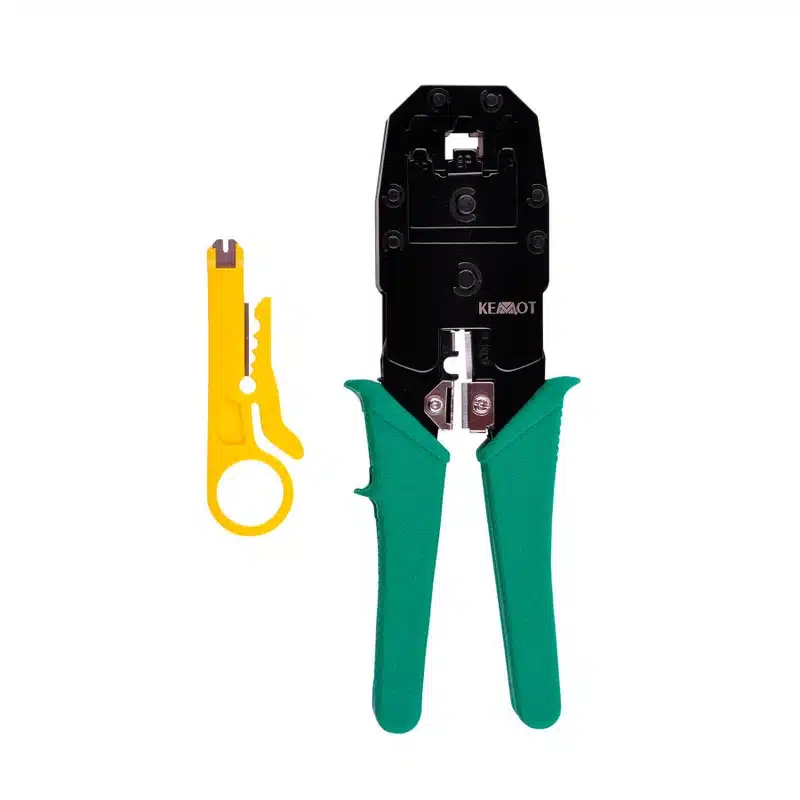 Krimpovacie kliešte KEMOT KS-315 na konektory RJ45, RJ11/RJ12, RJ10