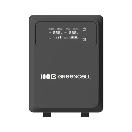 Záložný zdroj UPS Green Cell PowerCore 1200VA 800W, čistý sínus, LCD, pre batériu 12V – čelný pohľad