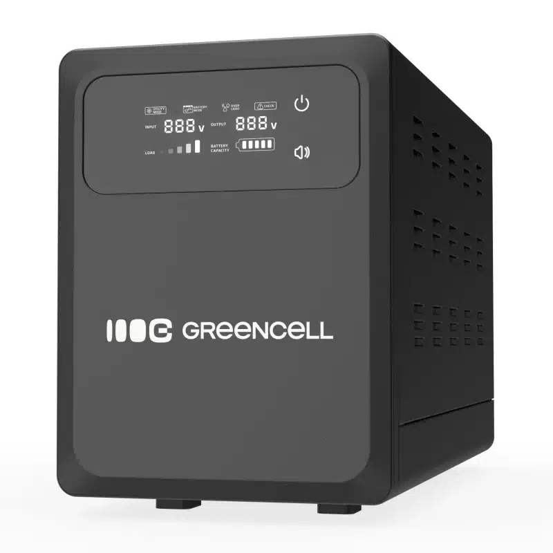 green-cell-ups-2000va-1200w Záložný zdroj UPS Green Cell PowerCore 2000VA 1200W, čistý sínus, LCD, pre batériu 24V