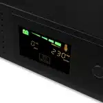 Záložný zdroj UPS VOLT RackUPS 850VA/480W, 19" 2U, LCD, batéria 1x9Ah – detail displeja
