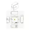 Zlučovací box Pylontech P-Combiner-HV-6-V2 pre batérie Force H, 6 vstupov, 1000 V DC, 100 A – rozmery