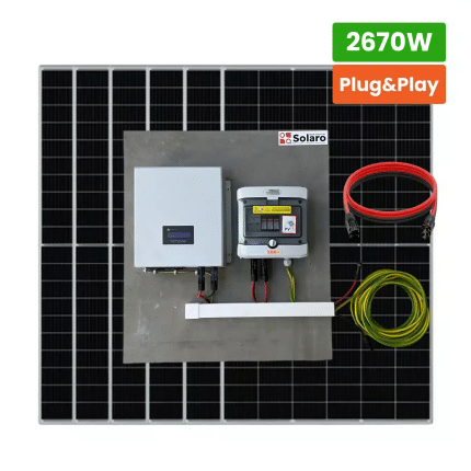 Systém pre ohrev vody 2670W - fotovoltický ohrev bojlera (TUV)